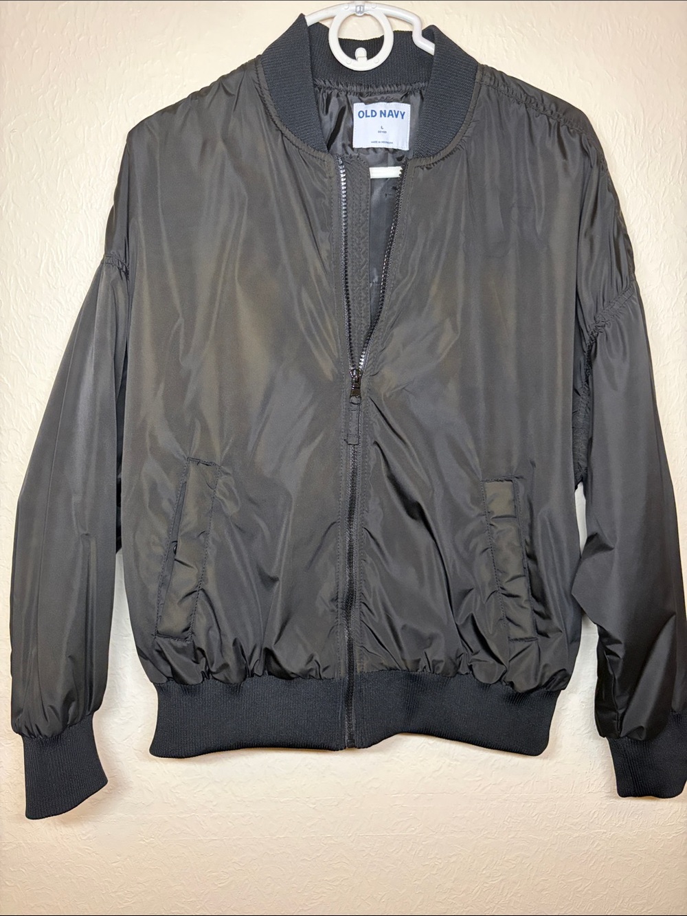 Old Navy Black Lightweight Bomber Jacket